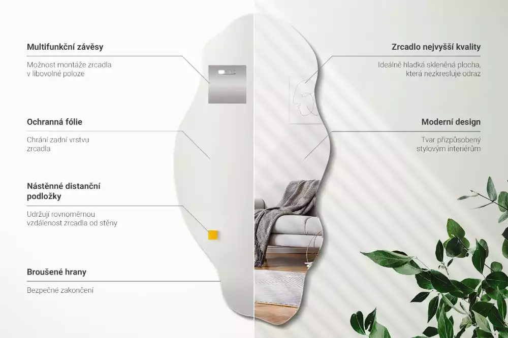 Nietypowe lustro ścienne jako oryginalna dekoracja