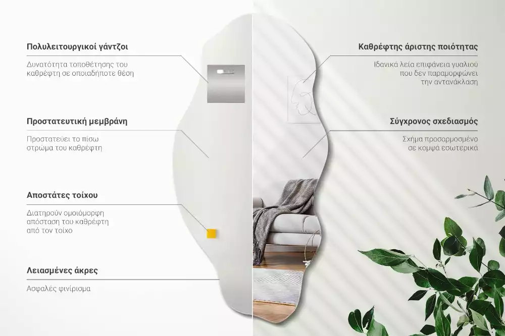 Nietypowe lustro ścienne jako oryginalna dekoracja