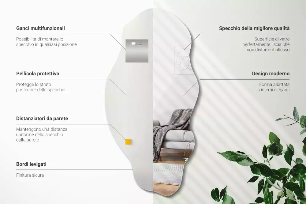 Nietypowe lustro ścienne jako oryginalna dekoracja