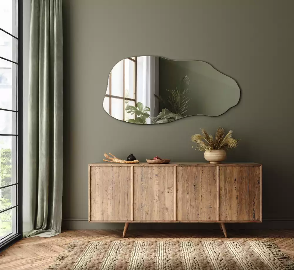 Lustro kształt organiczny plama wiszące