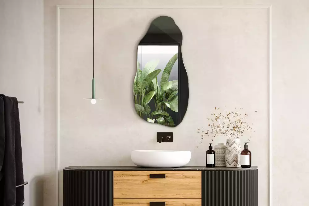 Lustro kształt organiczny plama wiszące