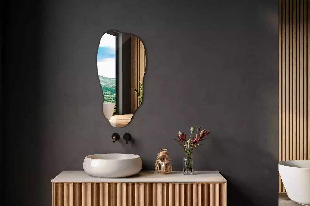 Lustro kształt organiczny plama wiszące