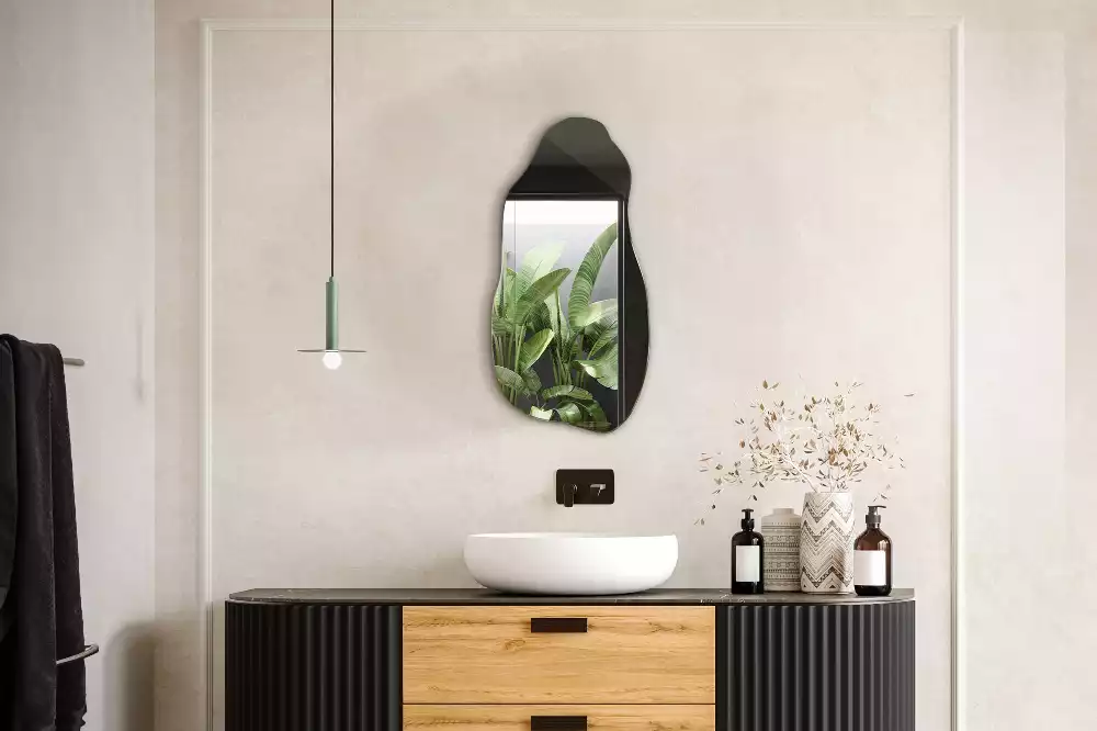 Lustro kształt organiczny plama wiszące