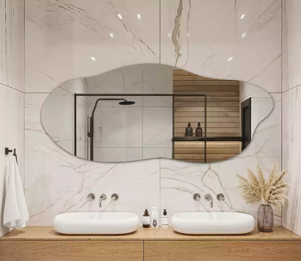 Lustro w kształcie organicznym jako efektowny dodatek