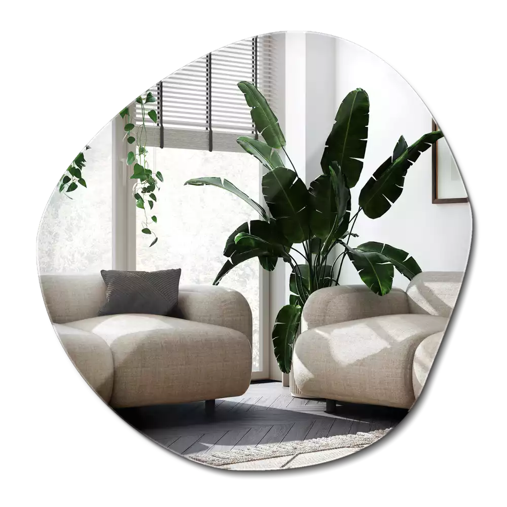 Lustro dekoracyjne o nieregularnym kształcie