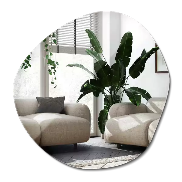 Lustro o nieregularnym kształcie dekoracyjne