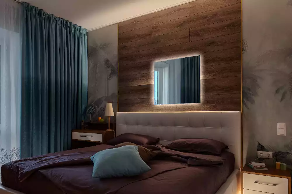 Lustro kwadratowe nowoczesne LED