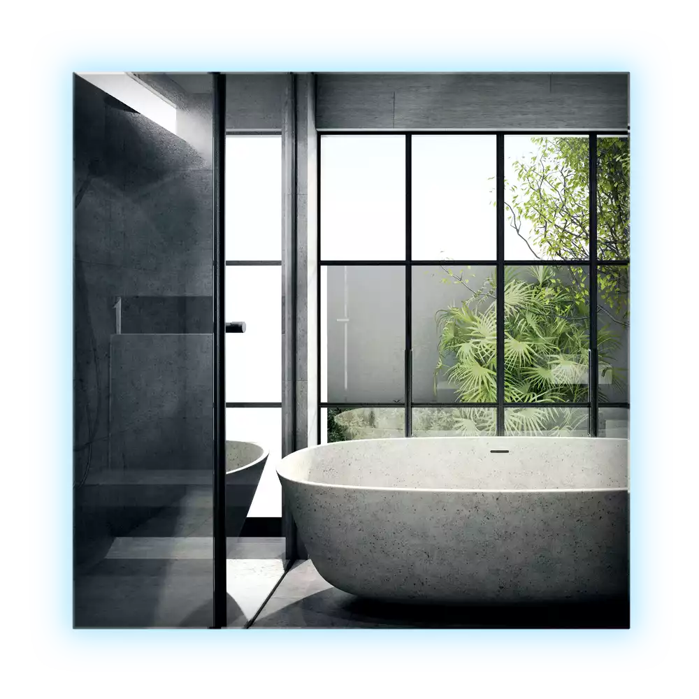 Lustro kwadratowe nowoczesne LED