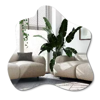 Lustro asymetryczne z nieregularnym kształtem przypominającym plamę