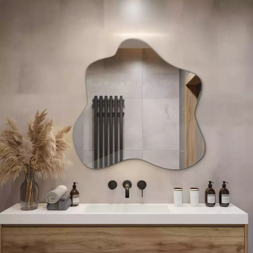 Lustro asymetryczne z nieregularnym kształtem przypominającym plamę