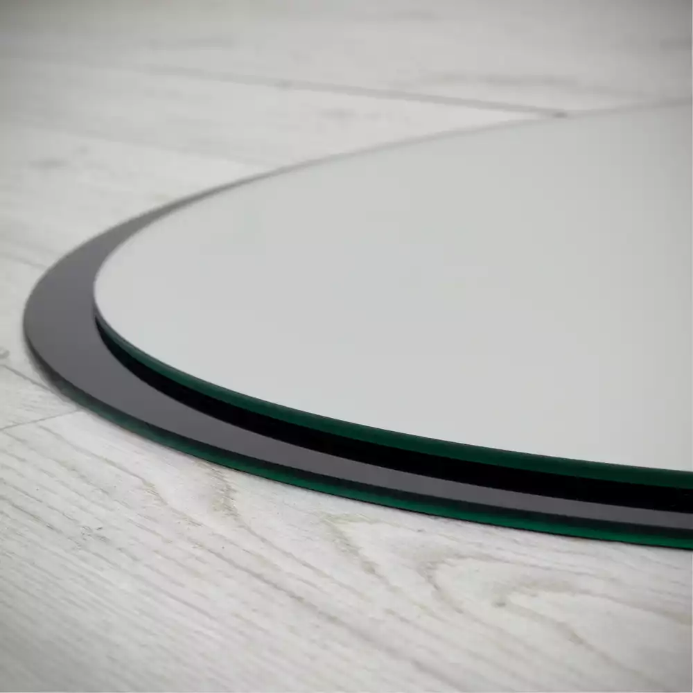 Lustro okrągłe ścienne w czarnej ramie