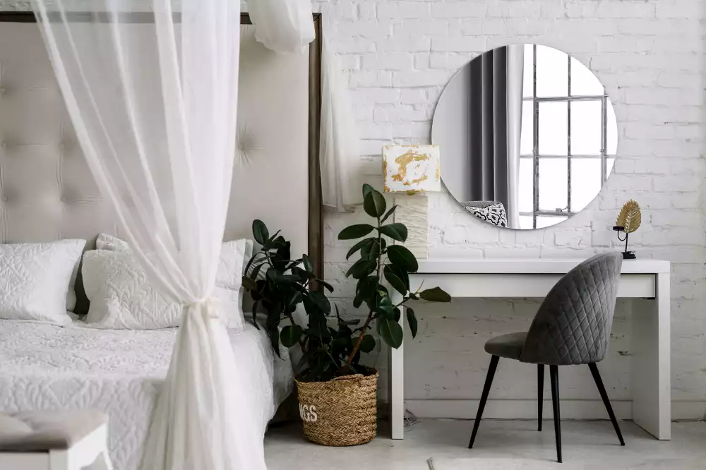 Lustro okrągłe ścienne bez ramy