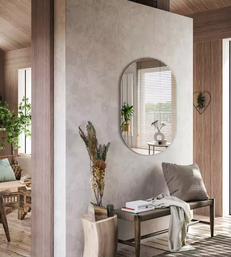 Lustro owalne klasyczne do powieszenia