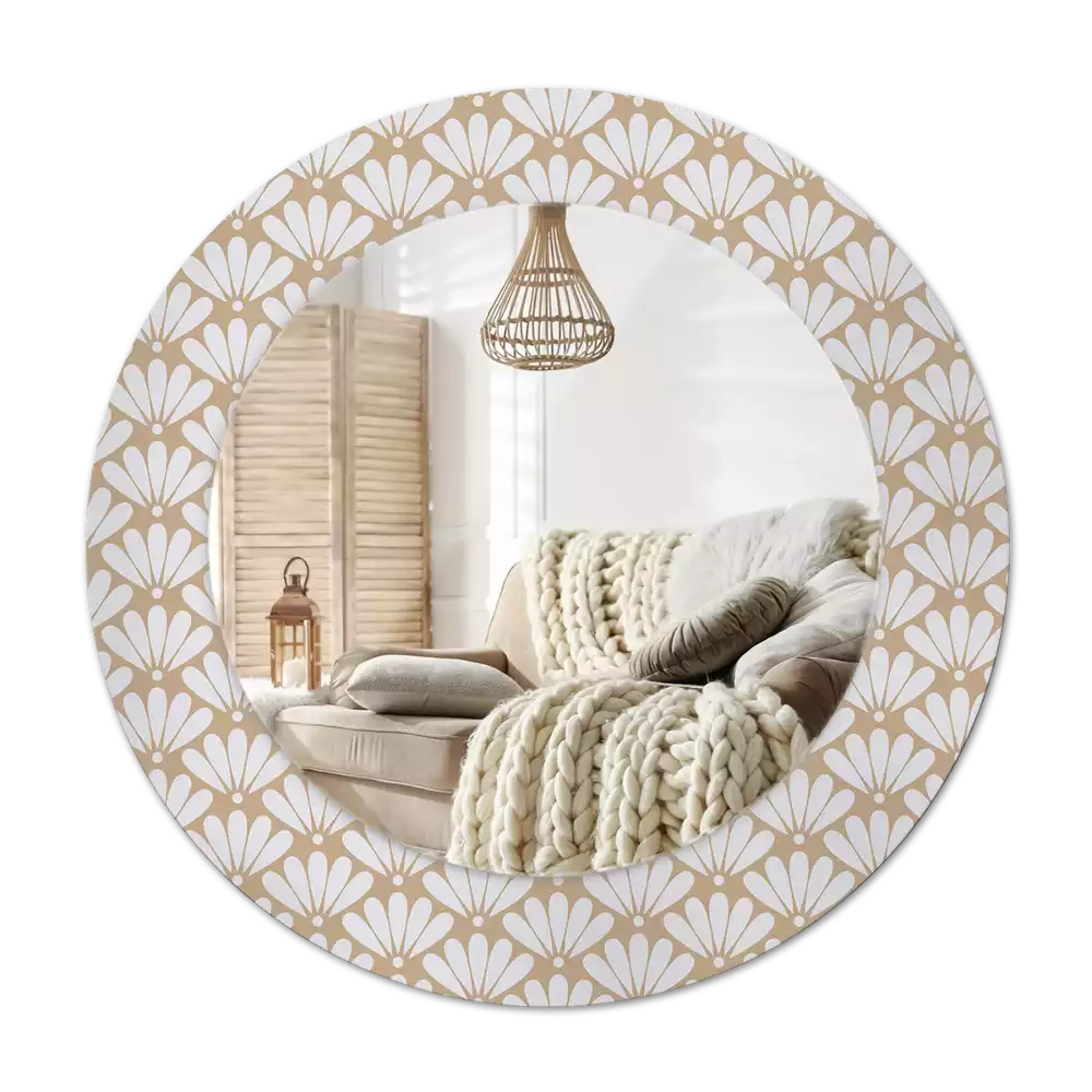 Lustro ścienne dekoracyjne z motywem orientalnego kwiatu