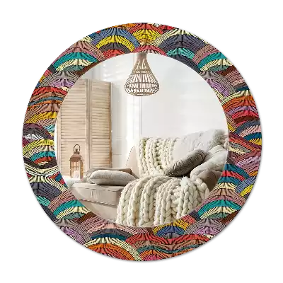 Lustro z drukowaną ramką w stylu ornamentu