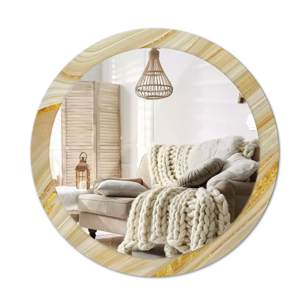 Lustro ścienne dekoracyjne z abstrakcyjnym wzorem