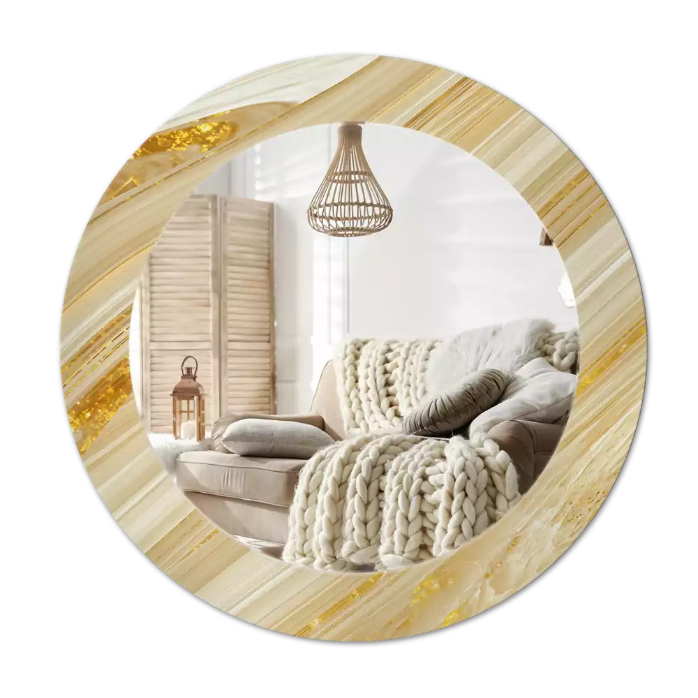 Lustro ścienne dekoracyjne z abstrakcyjnym wzorem