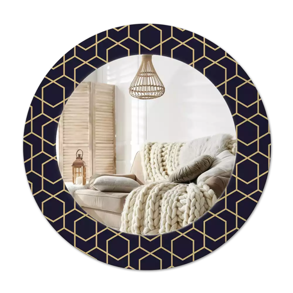 Lustro ścienne dekoracyjne w abstrakcyjny geometryczny wzór