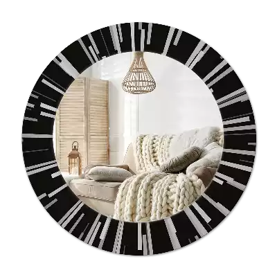 Lustro ramka z nadrukiem okrągłe Promienista kompozycja