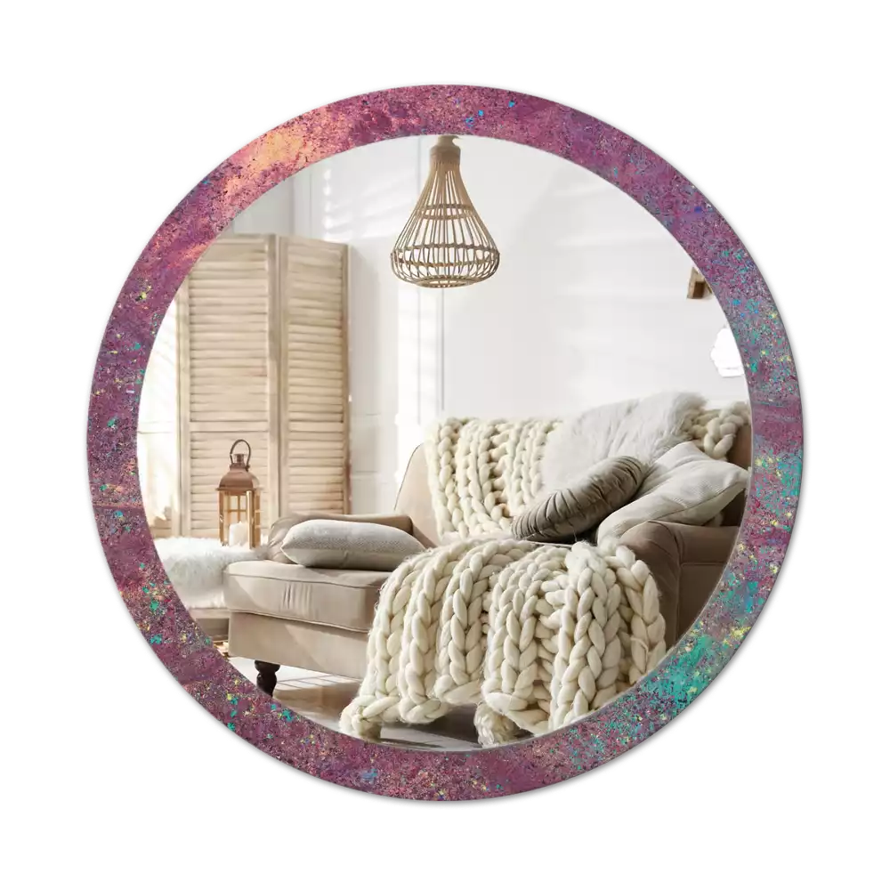 Lustro ścienne dekoracyjne w motywie „Festiwal kolorów”