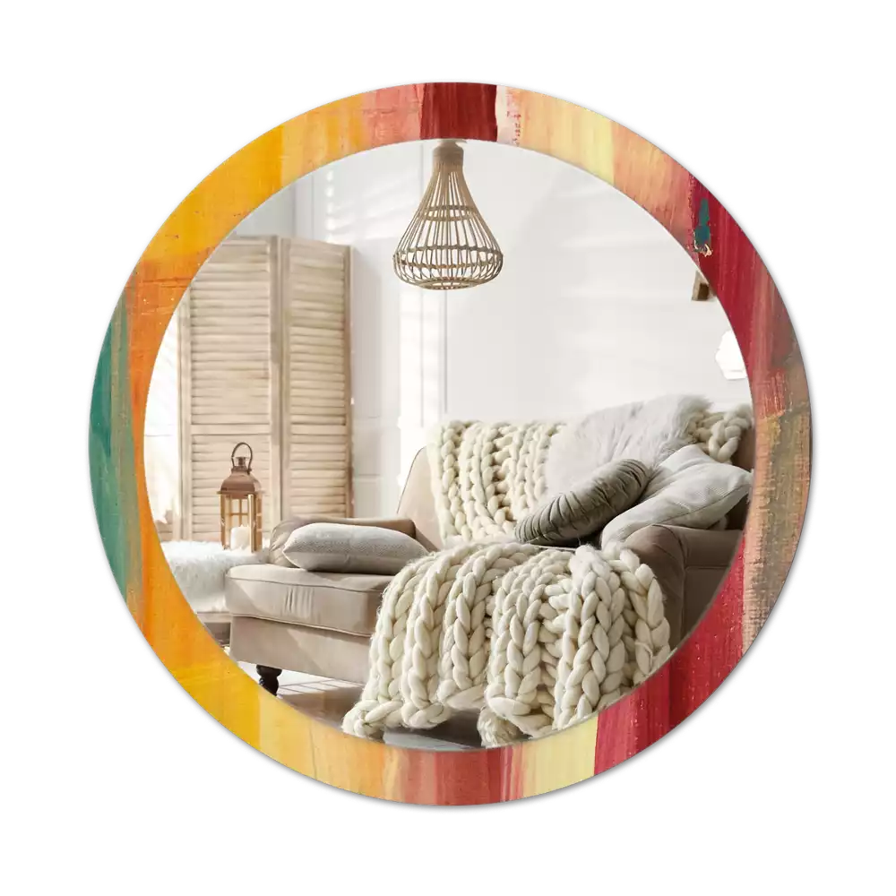 Lustro ścienne dekoracyjne w stylu abstrakcyjnego obrazu