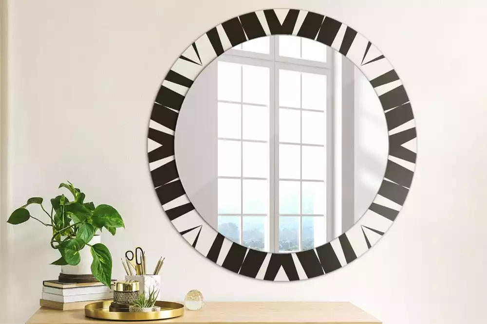 Lustro ścienne dekoracyjne w stylu abstrakcyjnej geometrii