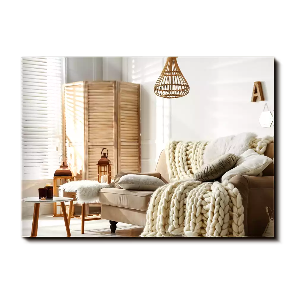 Lustro prostokątne bez ramy w nowoczesnym stylu