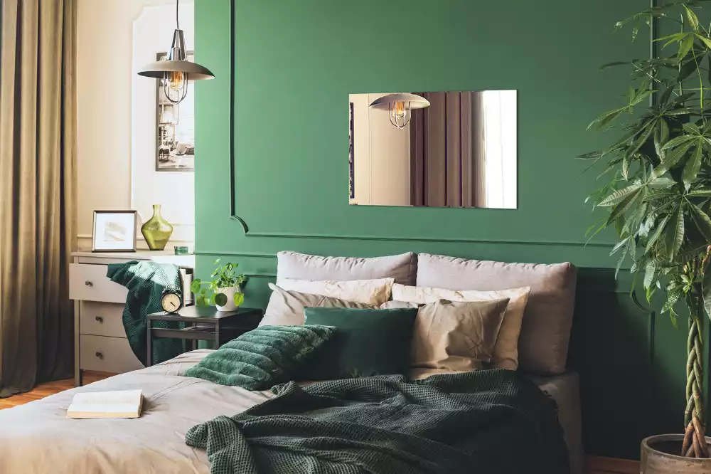 Lustro prostokątne bez ramy w nowoczesnym stylu