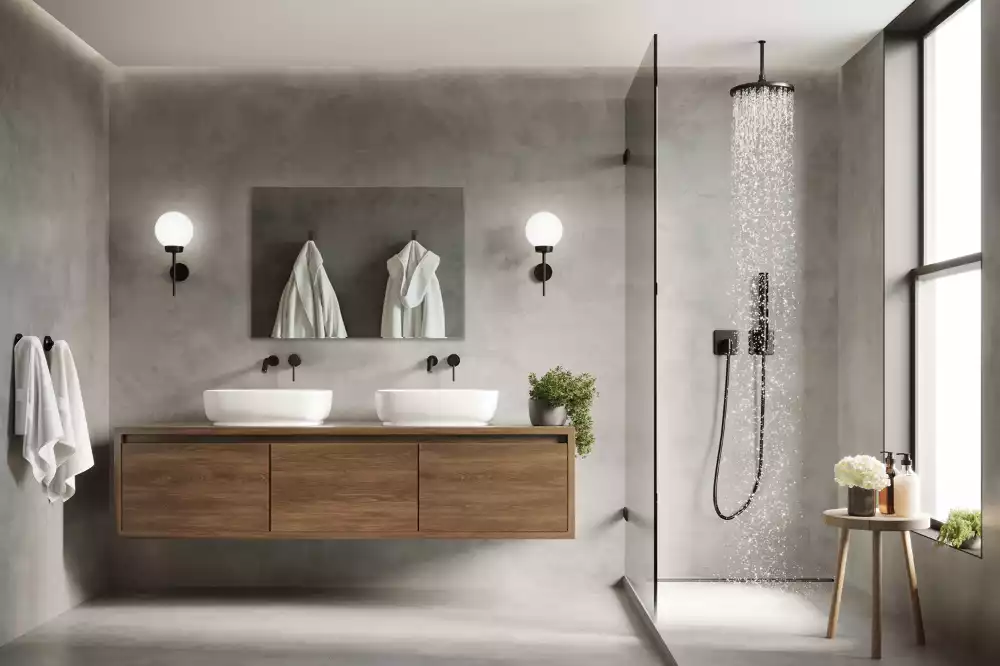 Lustro prostokątne bez ramy w nowoczesnym stylu