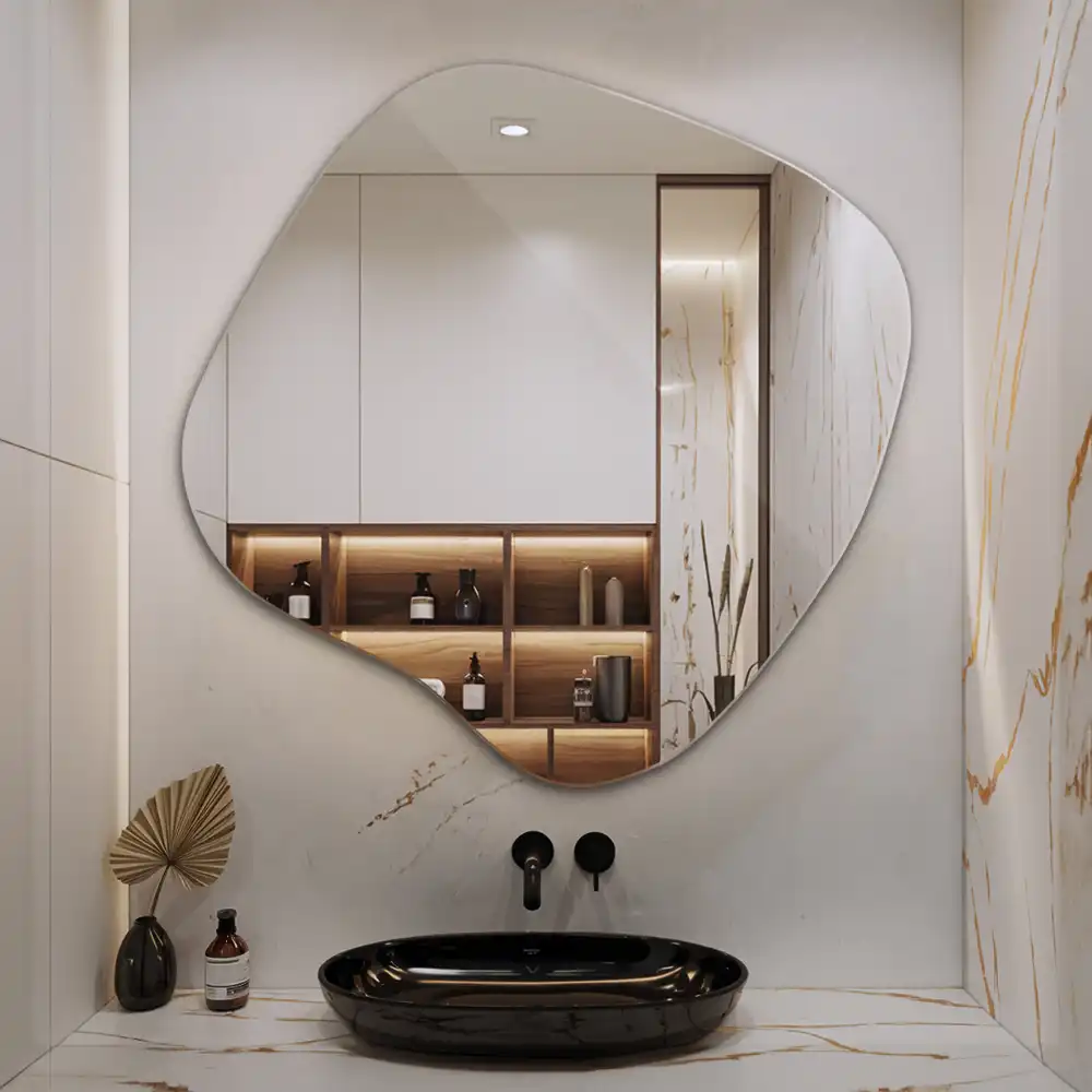 Lustro dekoracyjne z efektowną, ozdobną plamą