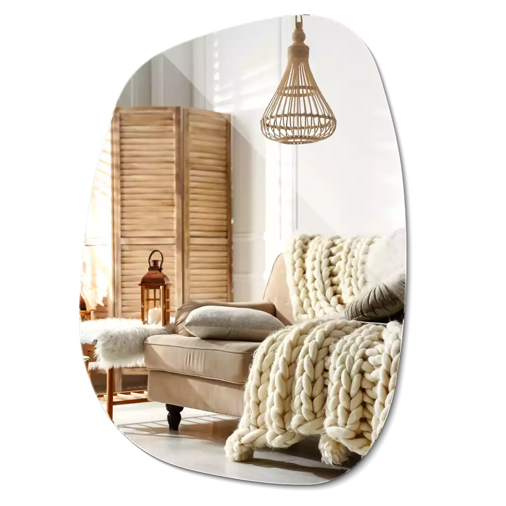 Organiczne lustro w finezyjnym kształcie