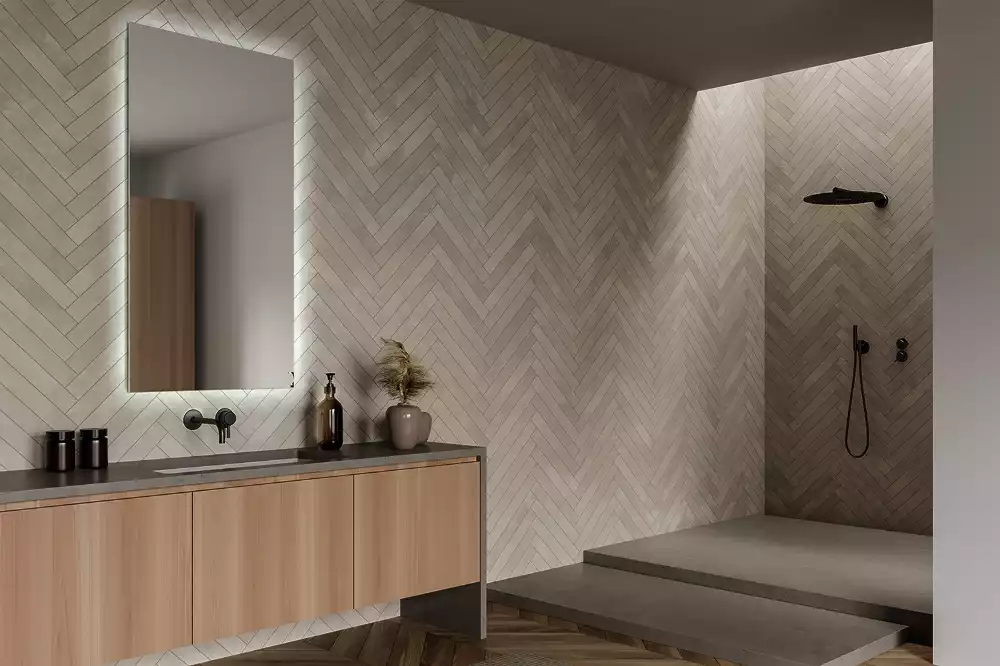 Lustro prostokątne z podświetleniem LED