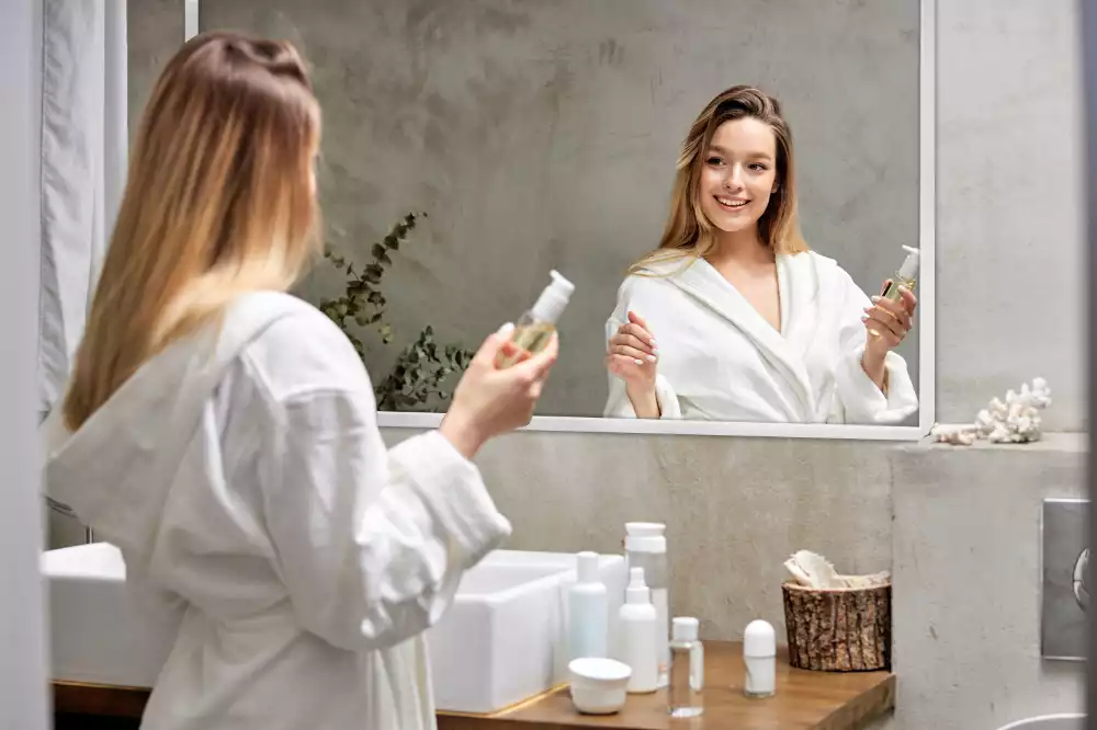 Lustro prostokątne dekoracyjne z białą ramą