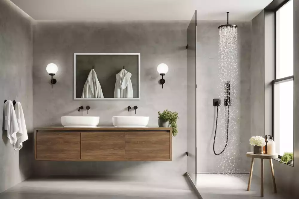 Lustro prostokątne dekoracyjne z białą ramą