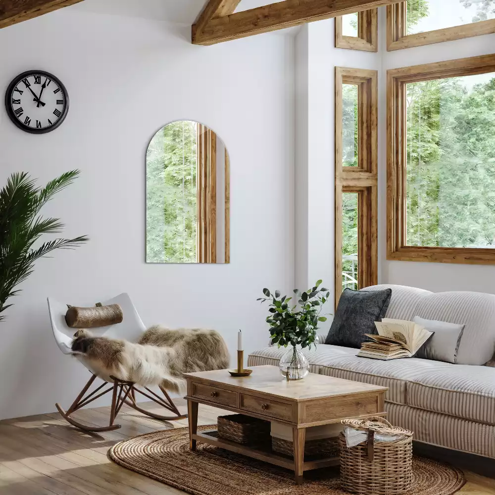 Lustro półowalne wiszące dekoracyjne