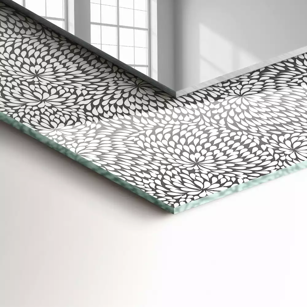 Lustro z nadrukiem w wersji z motywem 3D o prostokątnym kształcie