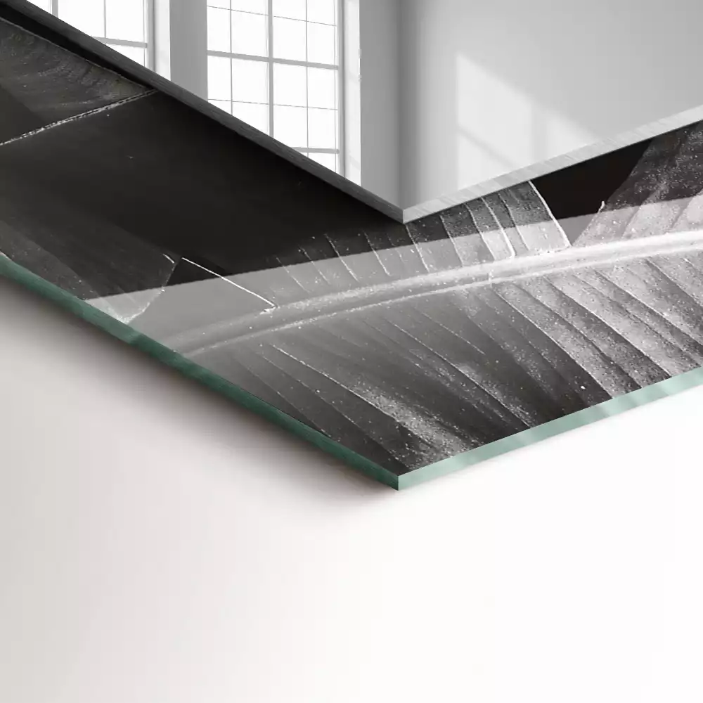 Lustro dekoracyjne z motywem liści bananowca