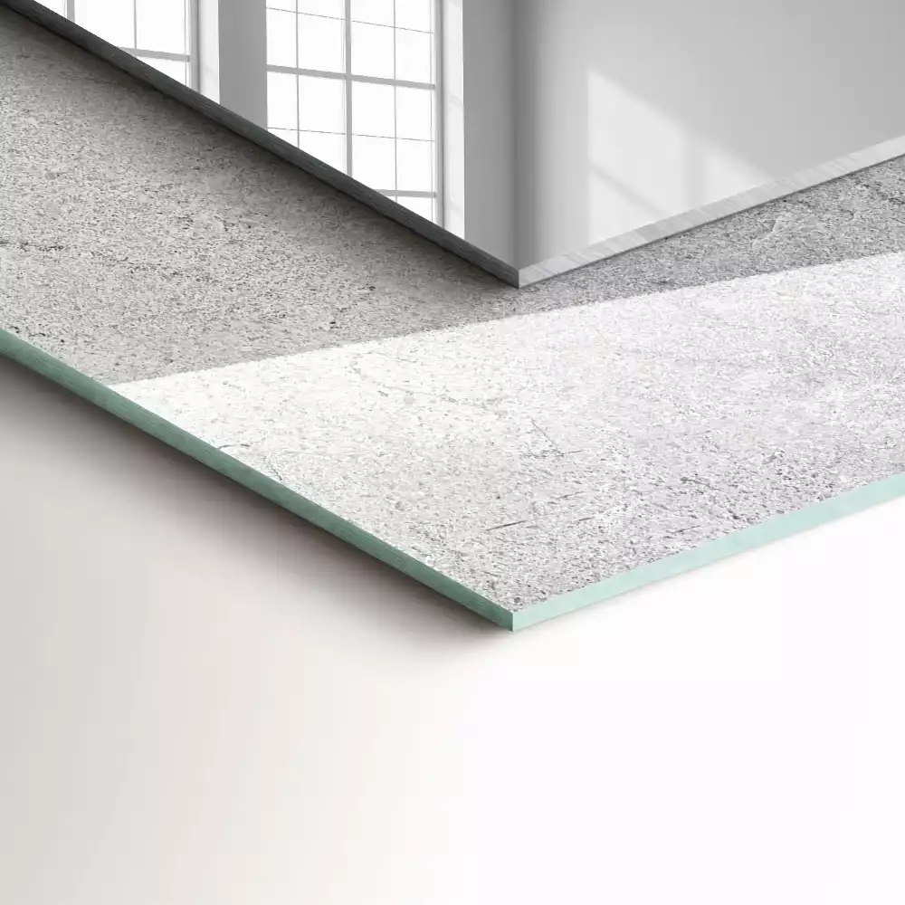 Lustro dekoracyjne z motywem pękniętej betonowej powierzchni