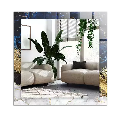 Lustro dekoracyjne w stylu abstrakcji marmuru