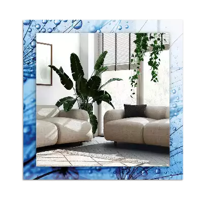 Lustro dekoracyjne prostokątne Krople na dmuchawcach