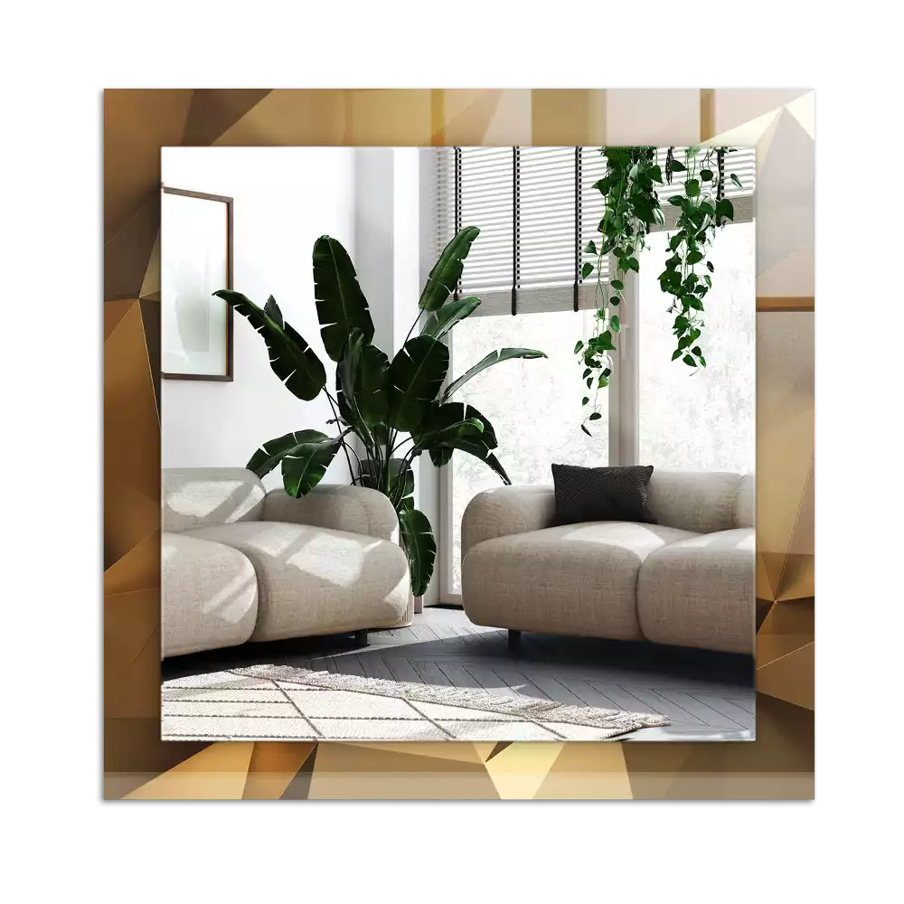 Lustro dekoracyjne w geometryczne, prostokątne kształty