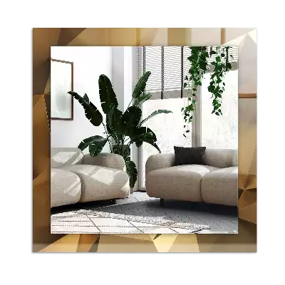 Lustro dekoracyjne w geometryczne, prostokątne kształty