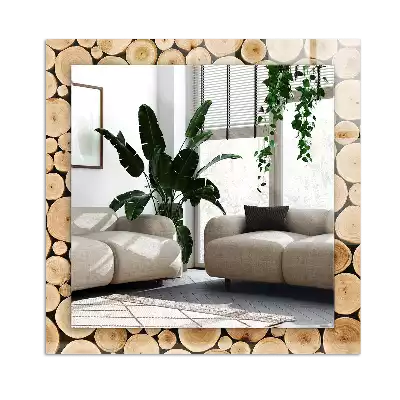 Lustro z nadrukiem prostokątne Przekroje pni drzew