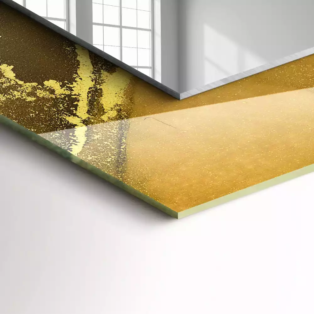 Lustro dekoracyjne w stylistyce abstrakcyjnej