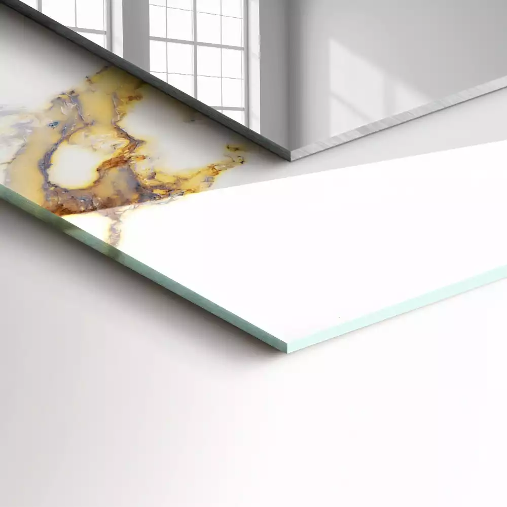 Lustro dekoracyjne prostokątne w kolorze marmuru z żyłkami