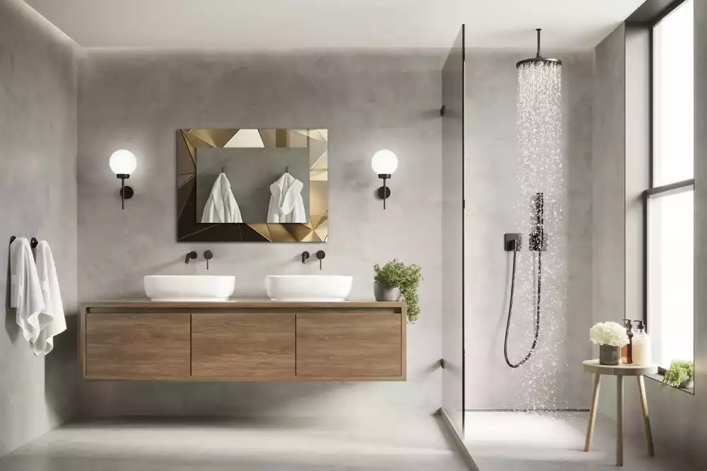 Lustro dekoracyjne prostokątne Geometryczne kształty