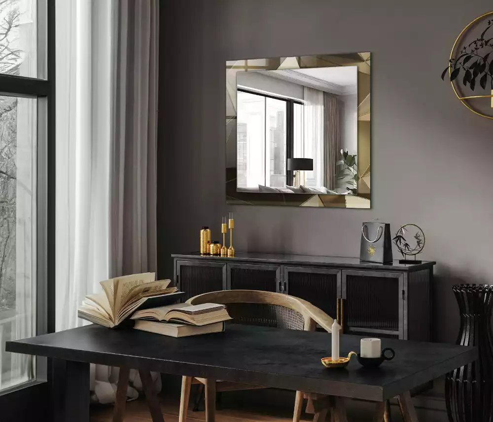 Lustro dekoracyjne prostokątne Geometryczne kształty