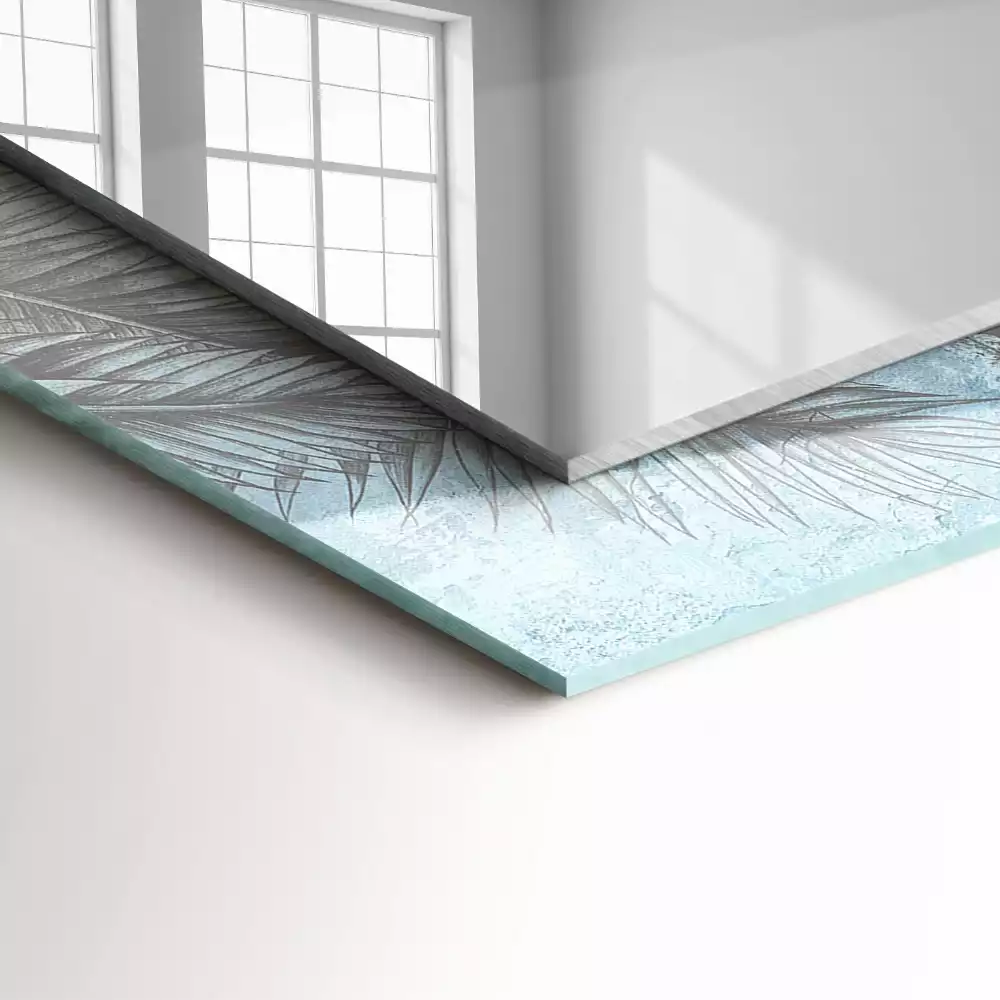 Lustro dekoracyjne z nadrukiem z motywem pastelowych roślin