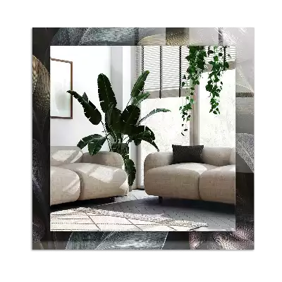 Lustro dekoracyjne prostokątne Kolorowe liście roślin