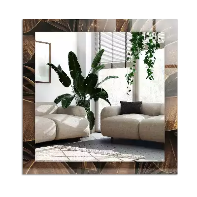 Lustro z nadrukiem z motywem tropikalnych liści